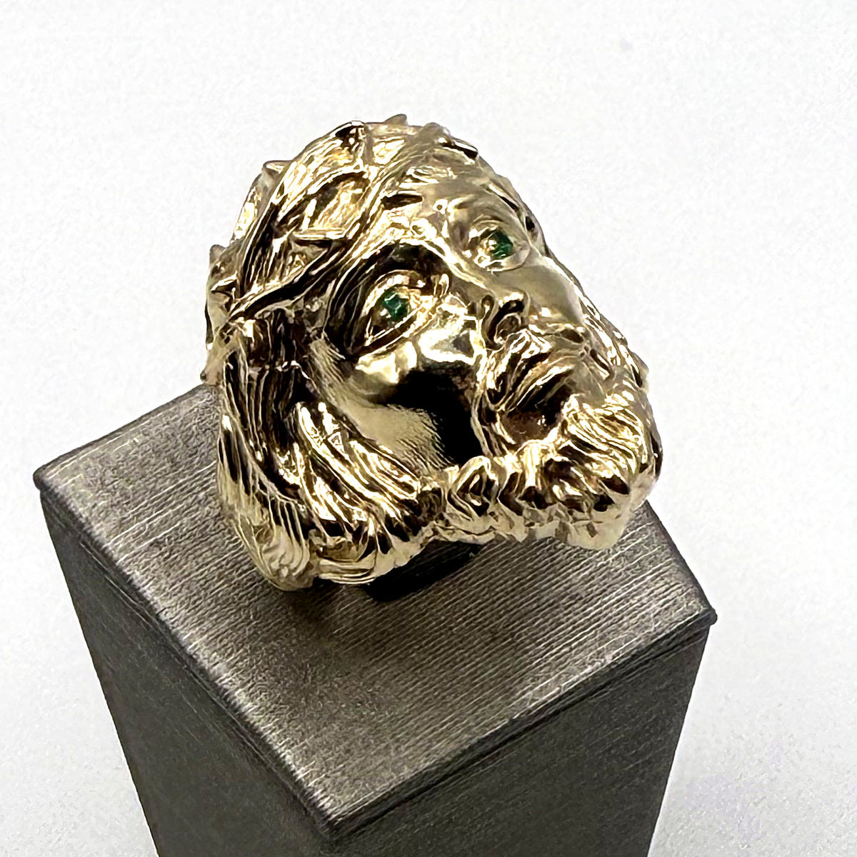 10K Yellow Gold Jesus Ring