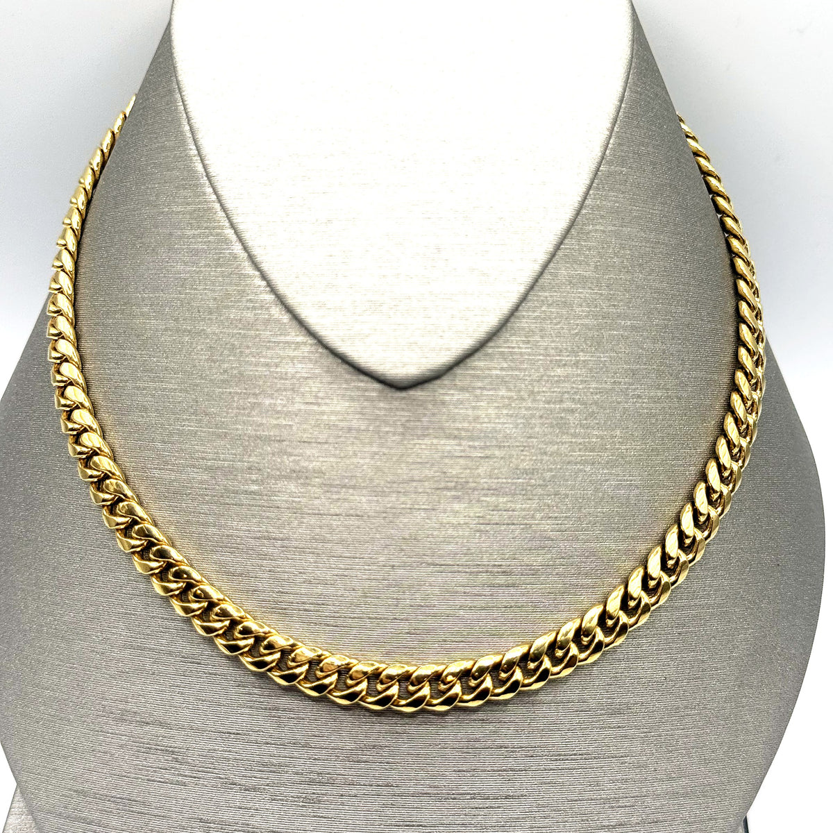 Men's 10K Yellow Gold Miami Cuban Chain – 22 in, 6.7 mm