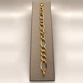14K Tri-Tone Gold Marquise Link Bracelet – 8 in