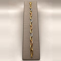 14K Tri-Tone Gold Oval Link Bracelet – 8 in