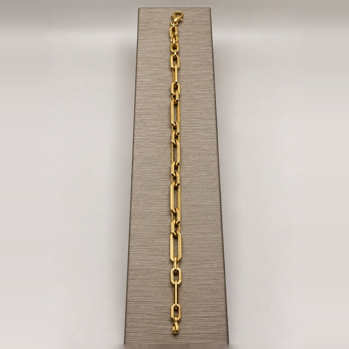 14K Yellow Gold Paperclip Link Bracelet – 8 in
