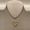 18K Yellow Gold Heart & Infinity Necklace – 18 in
