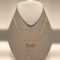 18K Yellow Gold Infinity Heart Necklace – 17 in