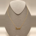 18K Yellow Gold "Love" Script Necklace – 17.5 in